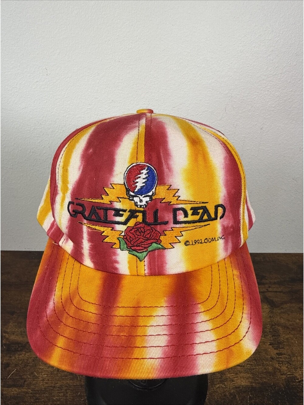Grateful Dead 1992 BALZOUT Tie‑Dye Snapback Skull & Rose USA Made Vintage NOS